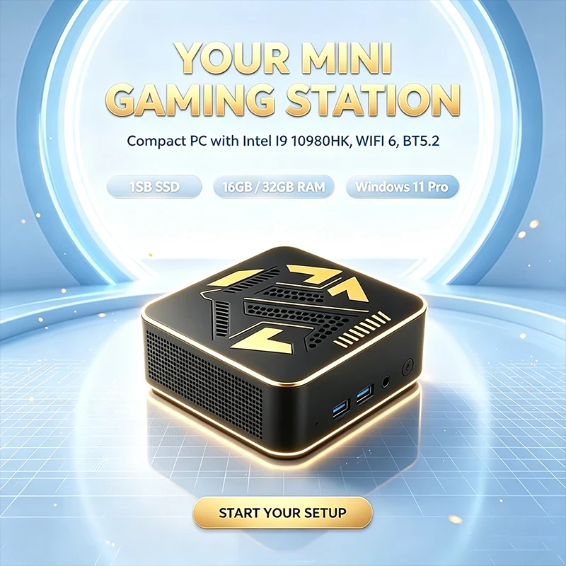 Esports Gaming Station - محطة ألعاب صغيرة Intel I9 10980HK،