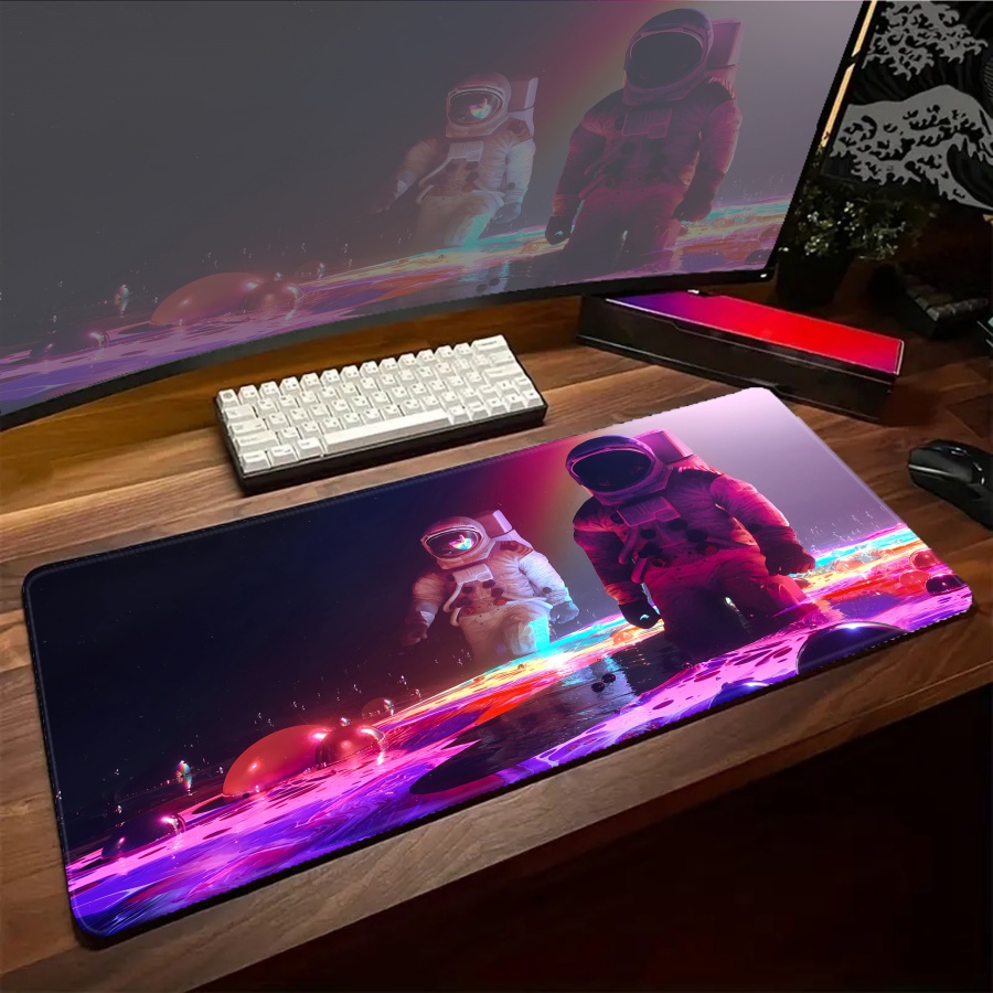 Esports Gaming Setup - لوحة ماوس كبيرة بتصميم رائد فضاء،