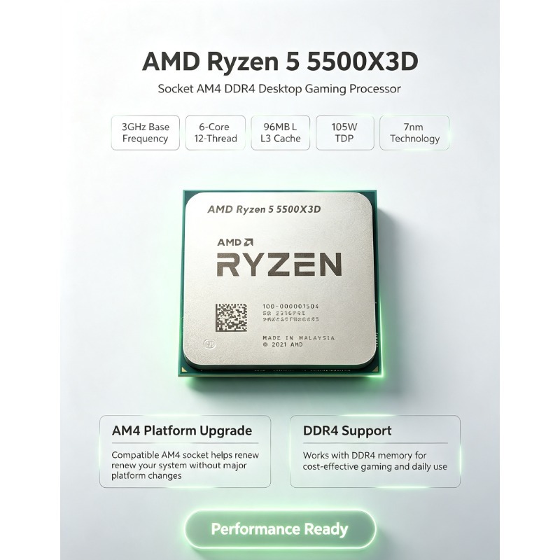 معالج AMD Ryzen 5 5500X3D للأل - مراجعة Amd Cpu Ryzen 5 وسعره