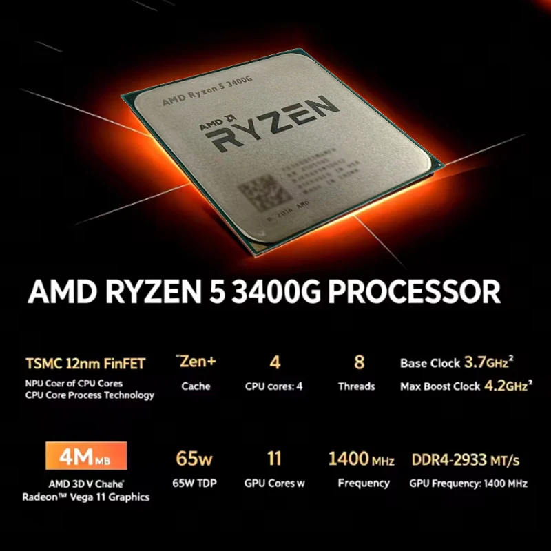 معالج AMD Ryzen 5 3400G AM4 لل - مراجعة Amd Cpu Ryzen 5 وسعره